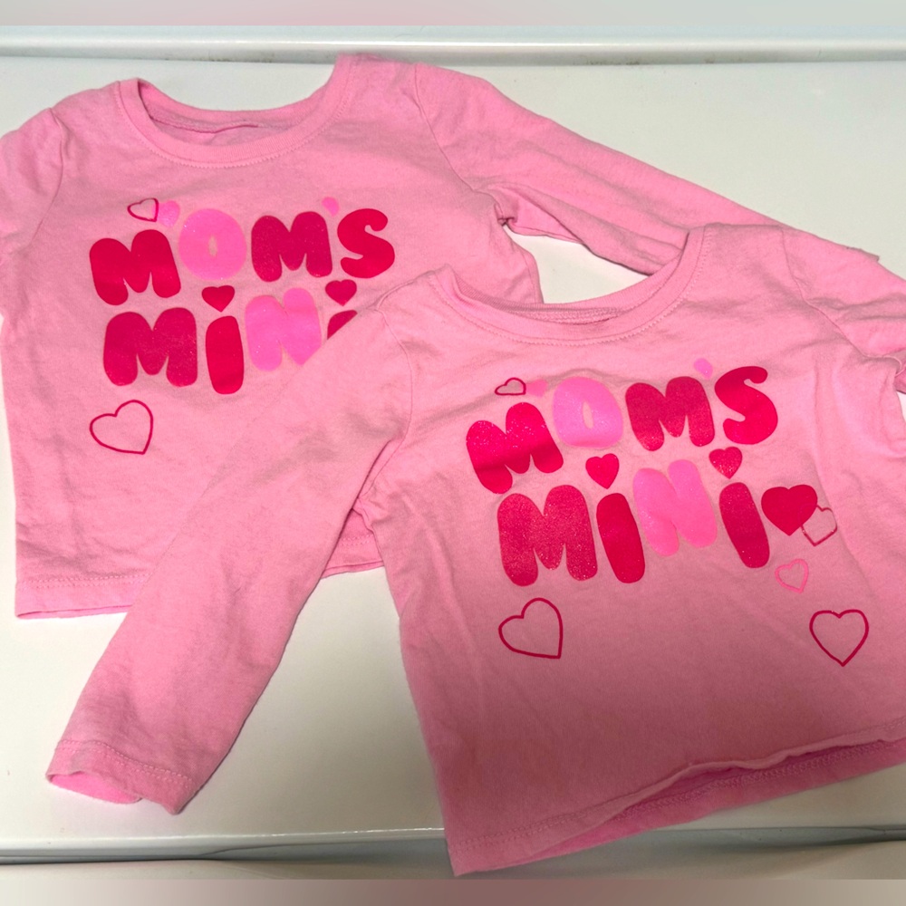 TWIN BUNDLE/ The Children's Place Pink 'Mom's Mini' Long Sleeve Tees 💕